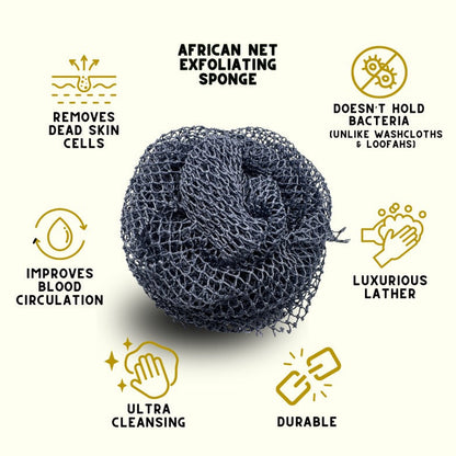 African Net Exfoliating Bath Sponge