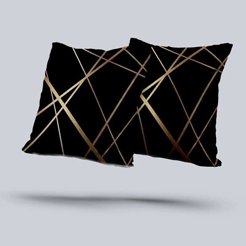 GoldenGlow Velvet Cushion Cover