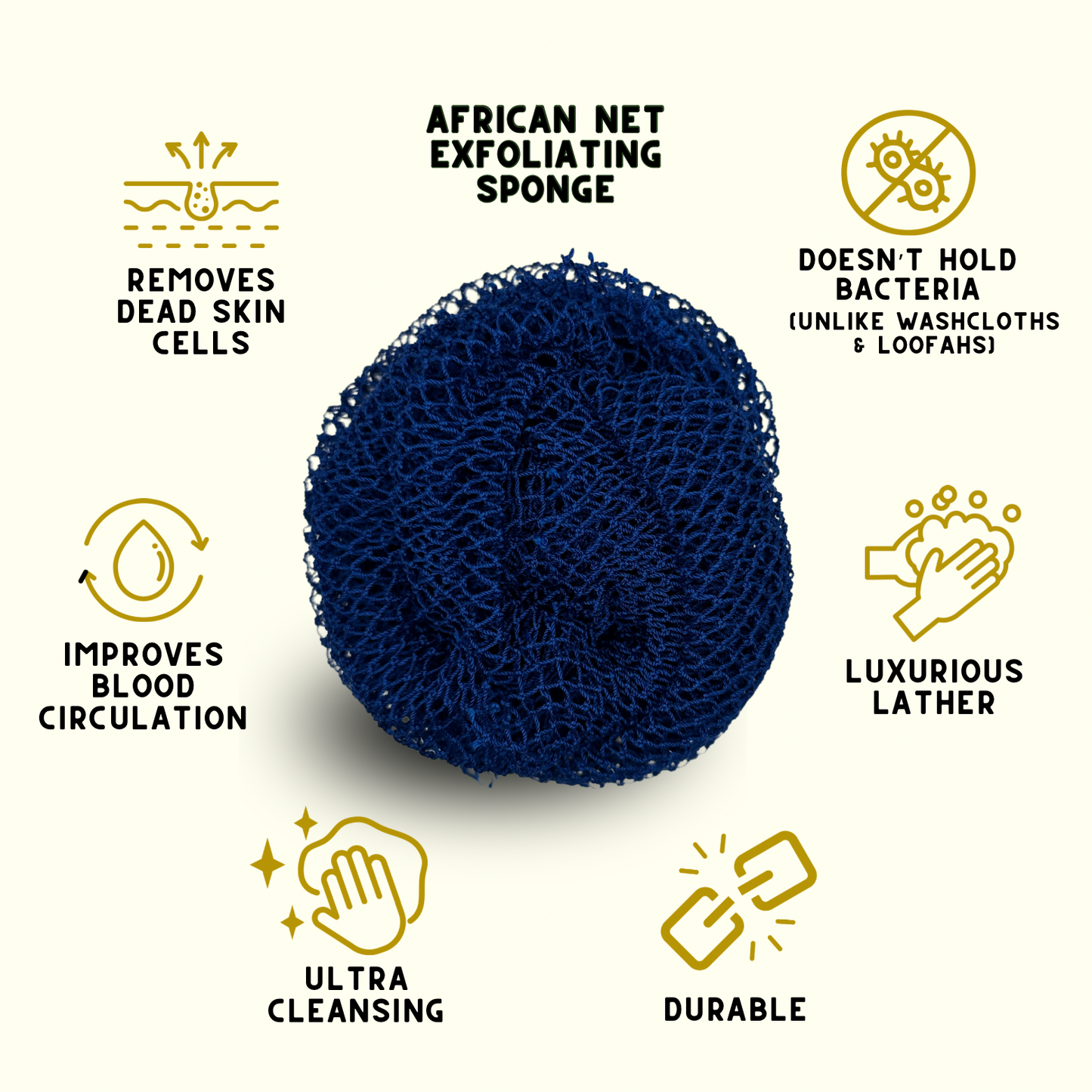 African Net Exfoliating Bath Sponge