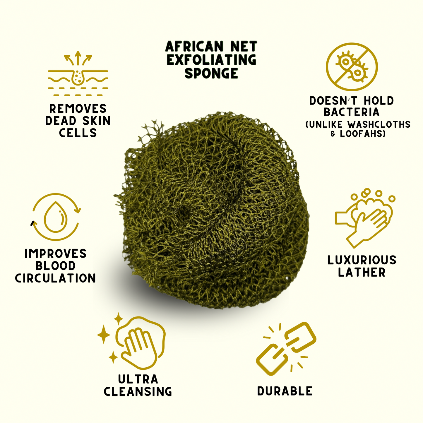 African Net Exfoliating Bath Sponge