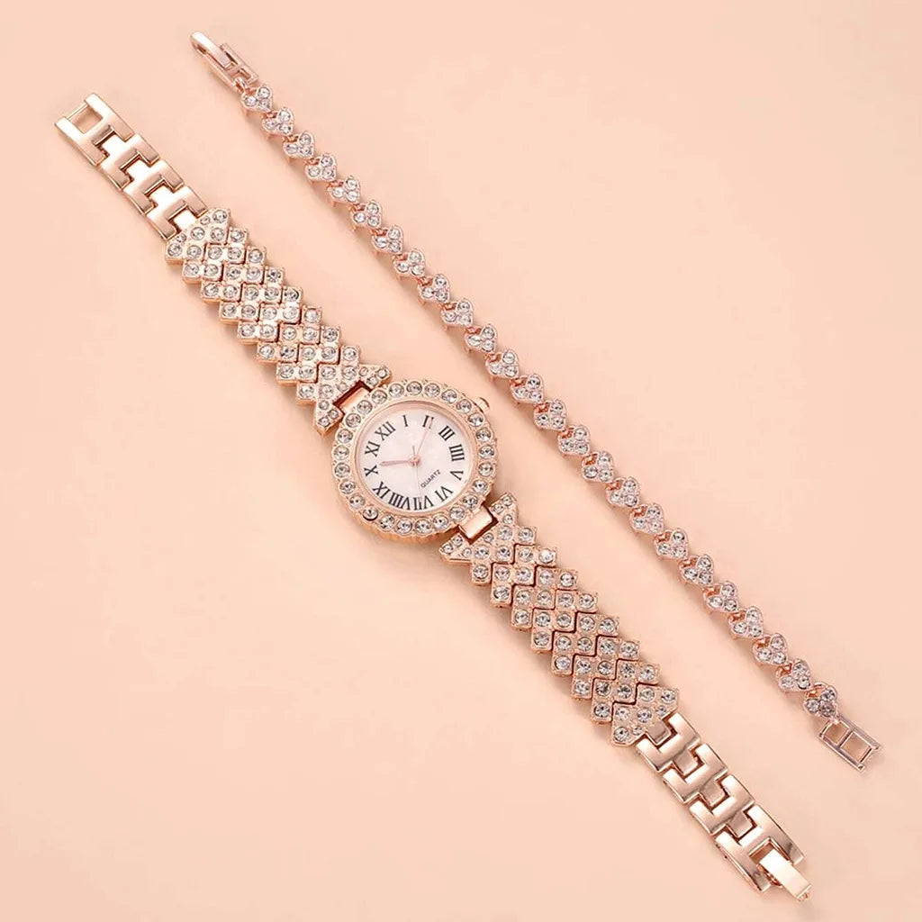 Elegance Timepiece & Bracelet Duo