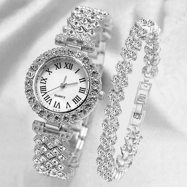 Elegance Timepiece & Bracelet Duo