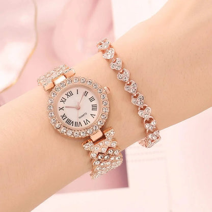 Elegance Timepiece & Bracelet Duo