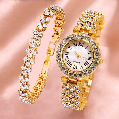 Elegance Timepiece & Bracelet Duo